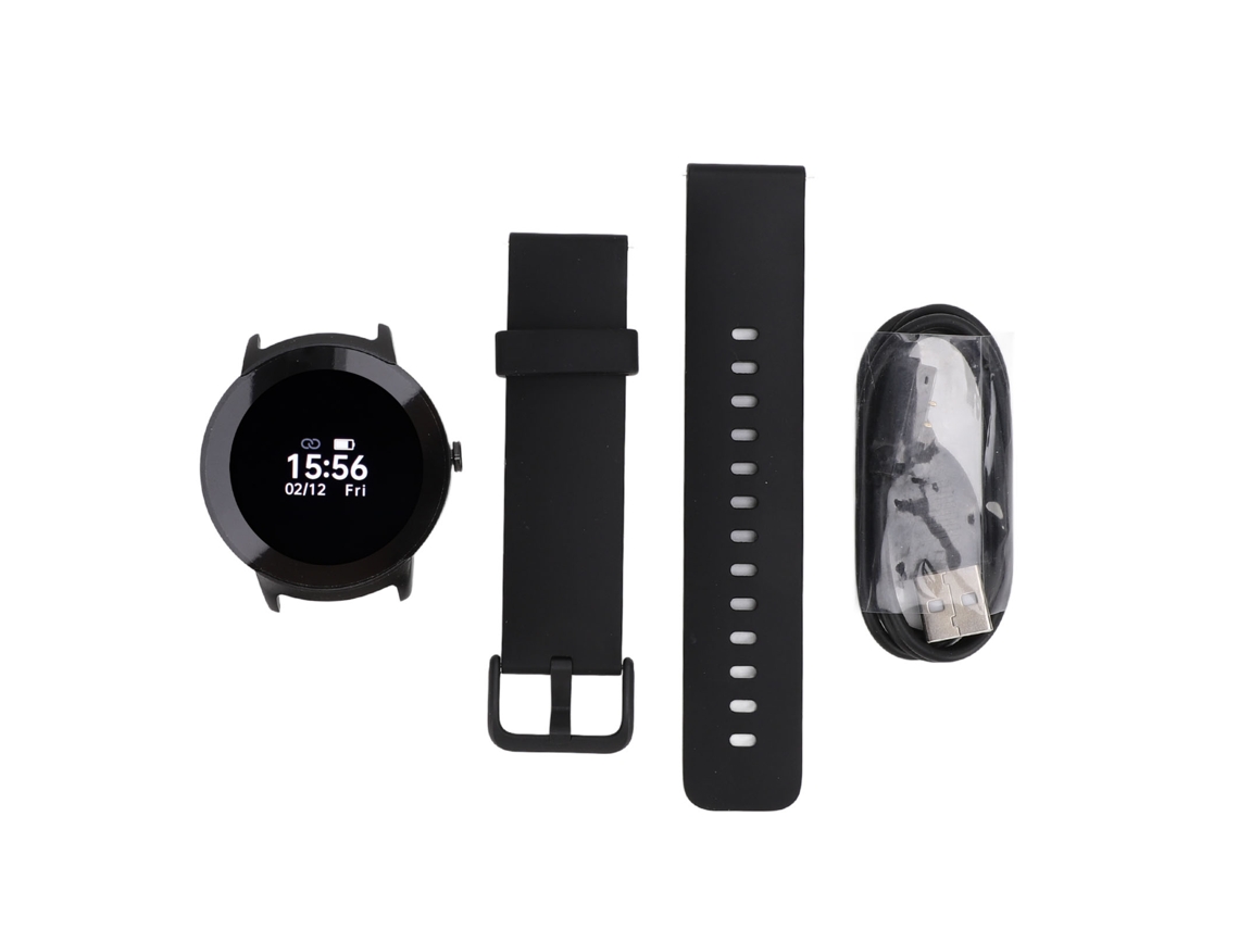 Smart watch de fitness e saúde com rastreador, alerta de temperatura e acesso NFC LAXISCREED