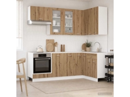 Vidaxl Unidade De Cozinha Lyon 8 Pcs Carvalho Arttisan