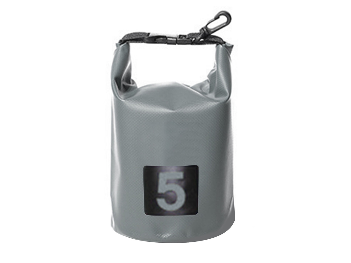 Mala Cesto Impermeável 5l Cinza para Camping Rafting