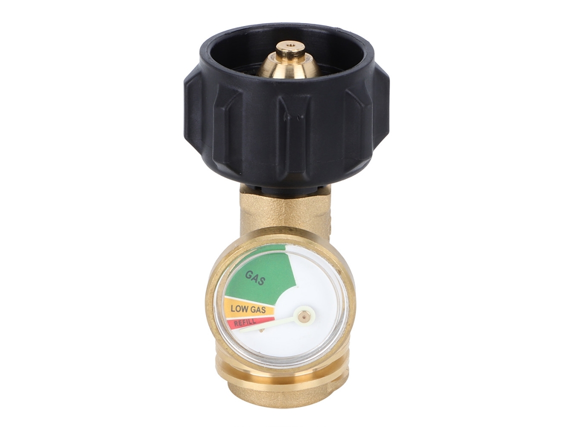 Conector De Gás De Cobre Com Manómetro Da Laxiscreed - Compatível Com Cilindros De Gás