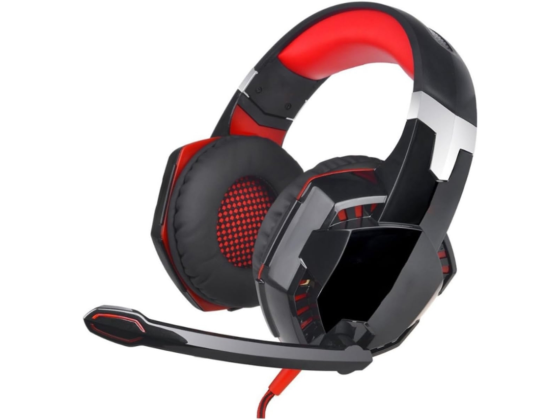 Fones De Ouvido Gamer Bestonzon Com Led, Conector De 3, 5mm, Confortáveis E Com Som Estéreo, Cancelamento De Ruído