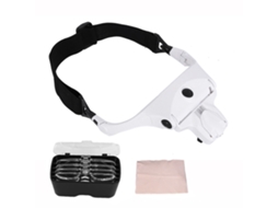 Lupa Portátil Recarregável Usb Com 2 Leds E 5 Lentes Intercambiáveis (1x-3.5x), Ajuste De Comprimento De Foco