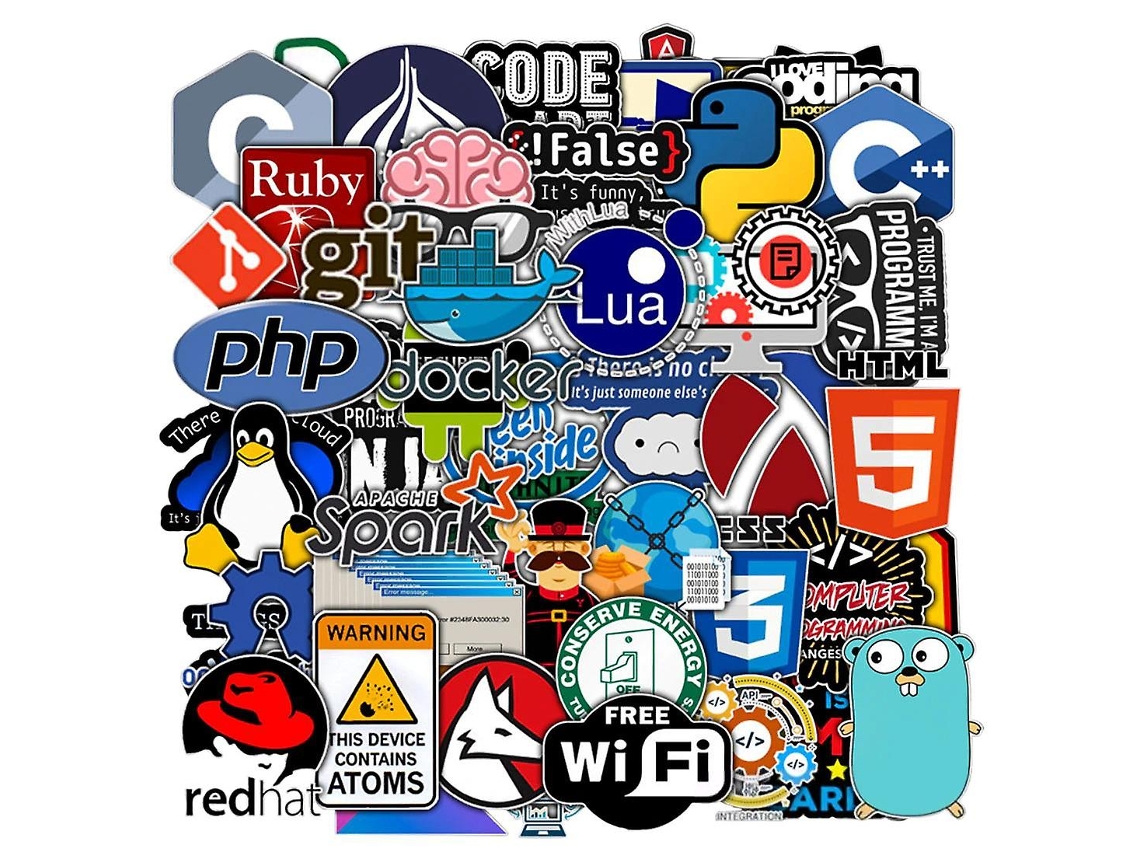 50x Adesivos E Figurinhas Programação Brilvibera