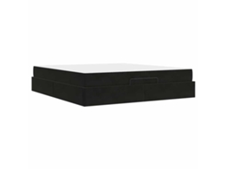 Conjunto 2 Cama Moderna Vidaxl Preto Veludo (180 X 200 Cm)
