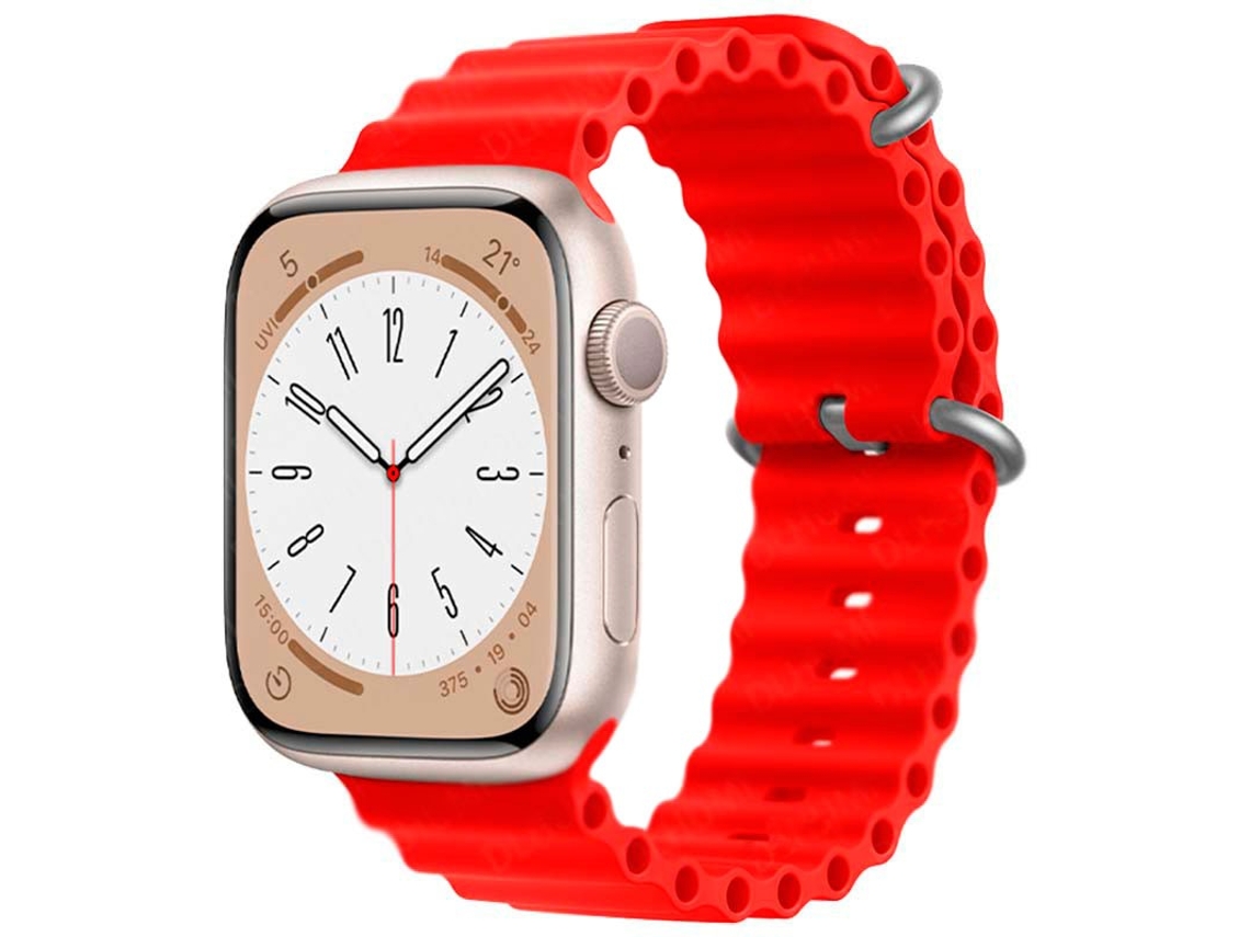 Pulseira Apple Watch 42/44/45/49Mm Wave Vermelho Oem