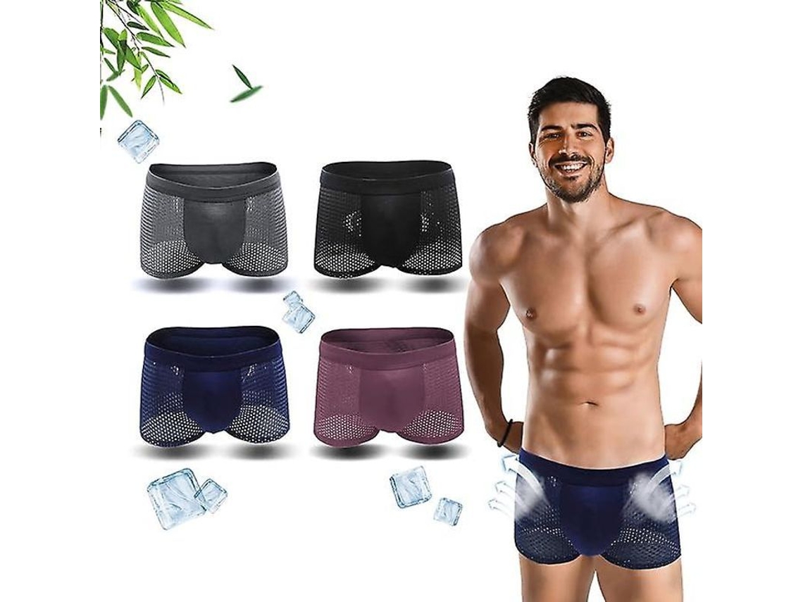 Cueca Boxhero Masculina de Bambu 2026, Conforto o Dia Todo, Material Macio e Respirável, Presente Ideal