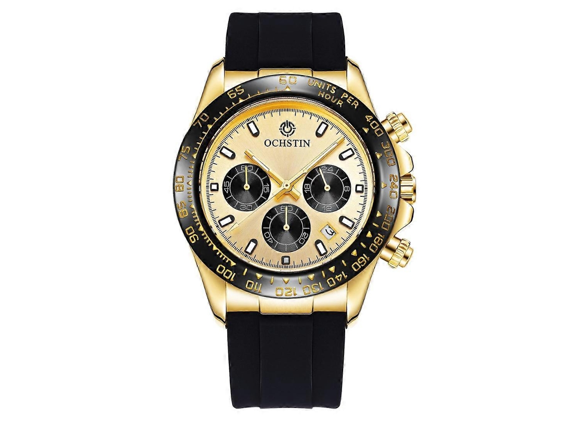 Relógio De Quartzo Multifuncional Ochstin 6103 Com Pulseira De Silicone, Esportivo, Luminoso E À Prova D'água.