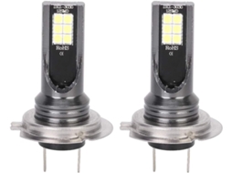 Lâmpada De Farol Led H7, 12 Leds, 1000lm, 24w, Luz Branca 3000k, Plugue H7 Dc 12v 24v, Substituição De Farol Carro Em