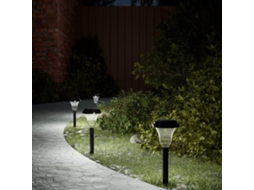 Vidaxl Luzes Solares Para Caminhos Com Espigões 12 Pcs Branco