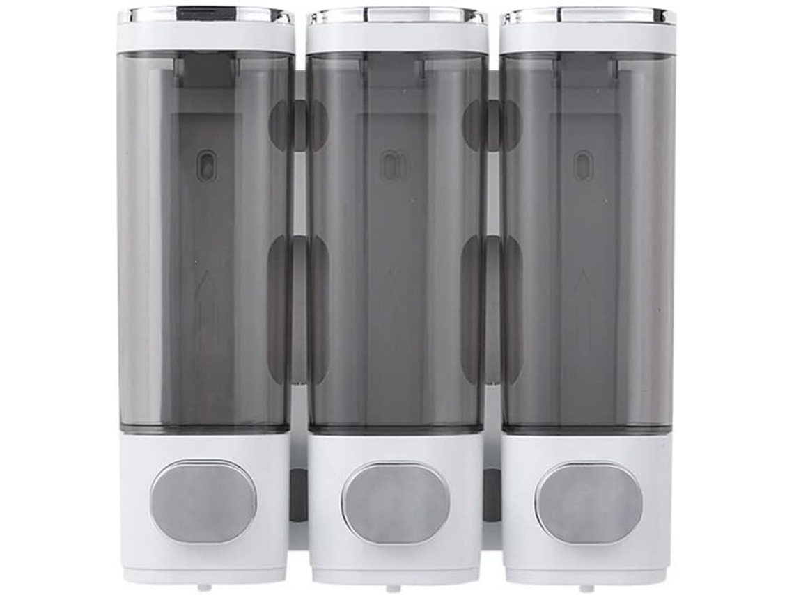 Dispensador De Sabonete Líquido De Parede Para 3 Quartos, Dispensador Transparente Para Chuveiro Com Gokoco