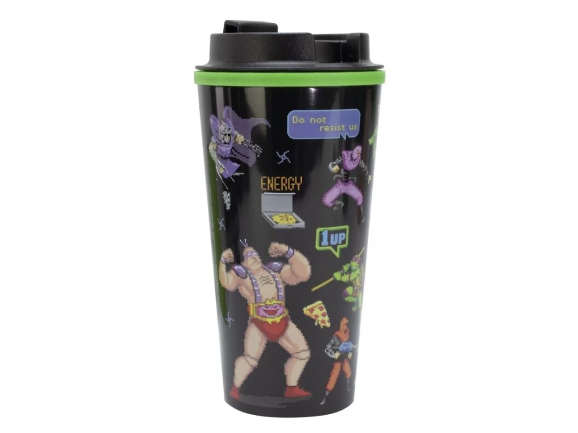 Copo Termo Com Tampa De Rosca Tortugas Ninja 450 Ml