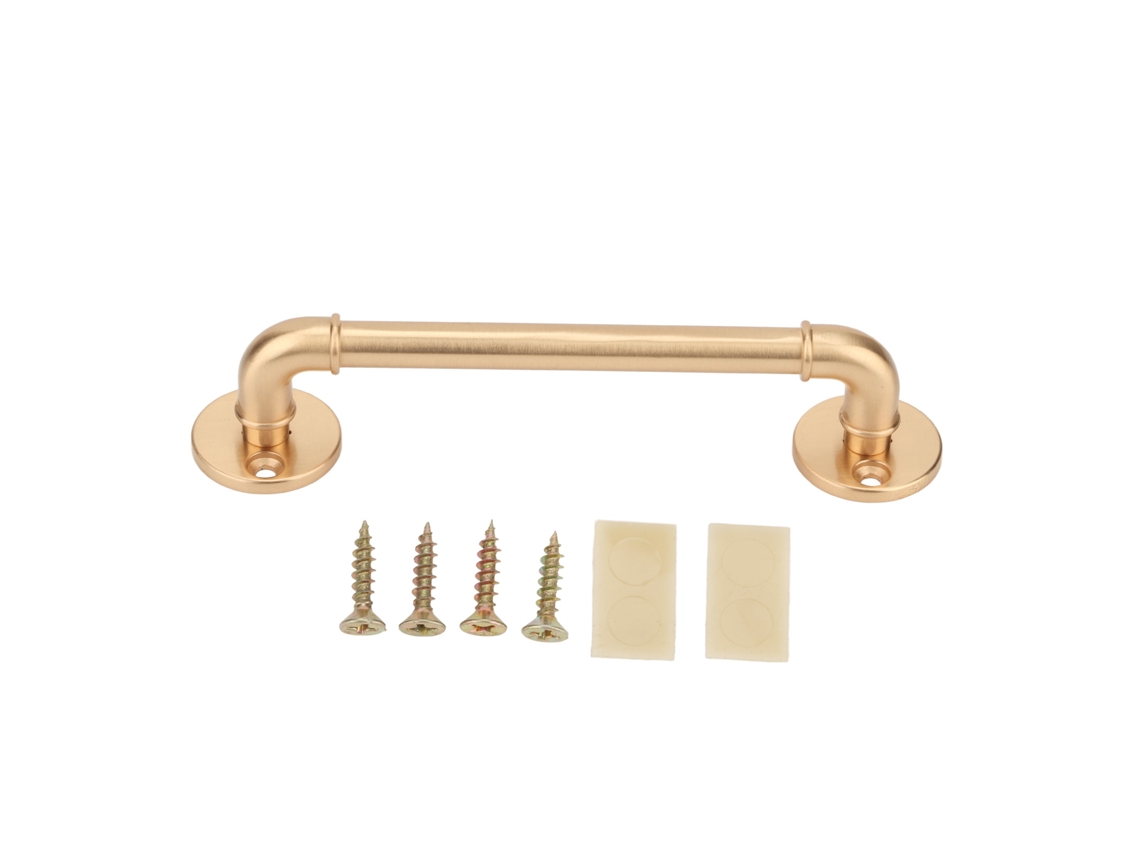 Primerox alça de Portão de Liga de Zinco Estilo Retro Base Redonda para Armário Gaveta Guarda roupa Dourado