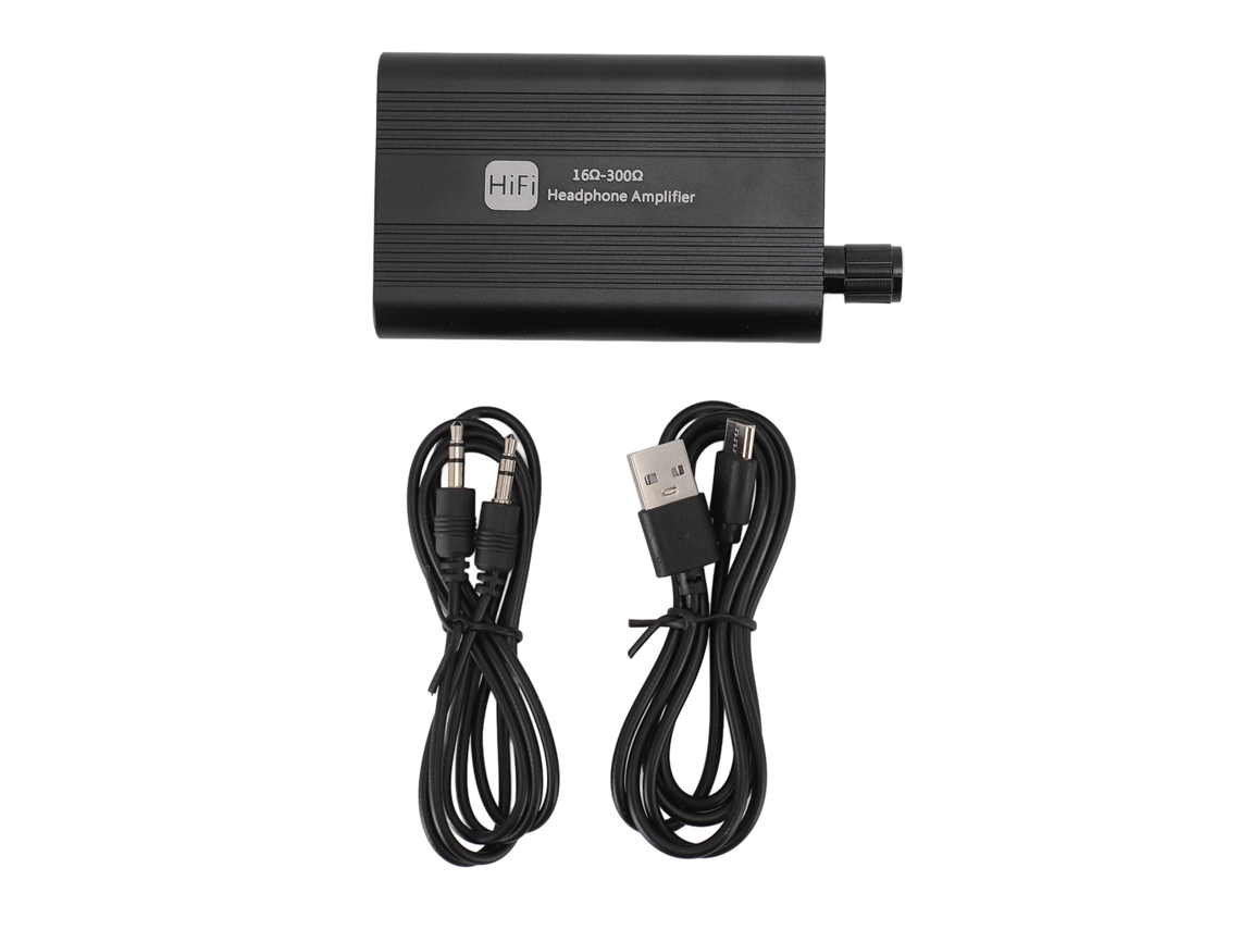 Amplificador Portátil De Fones De Ouvido Com Interruptor De Ganho 2 Etapas 16-300 Ohm Entrada/saída Aux 3.5mm