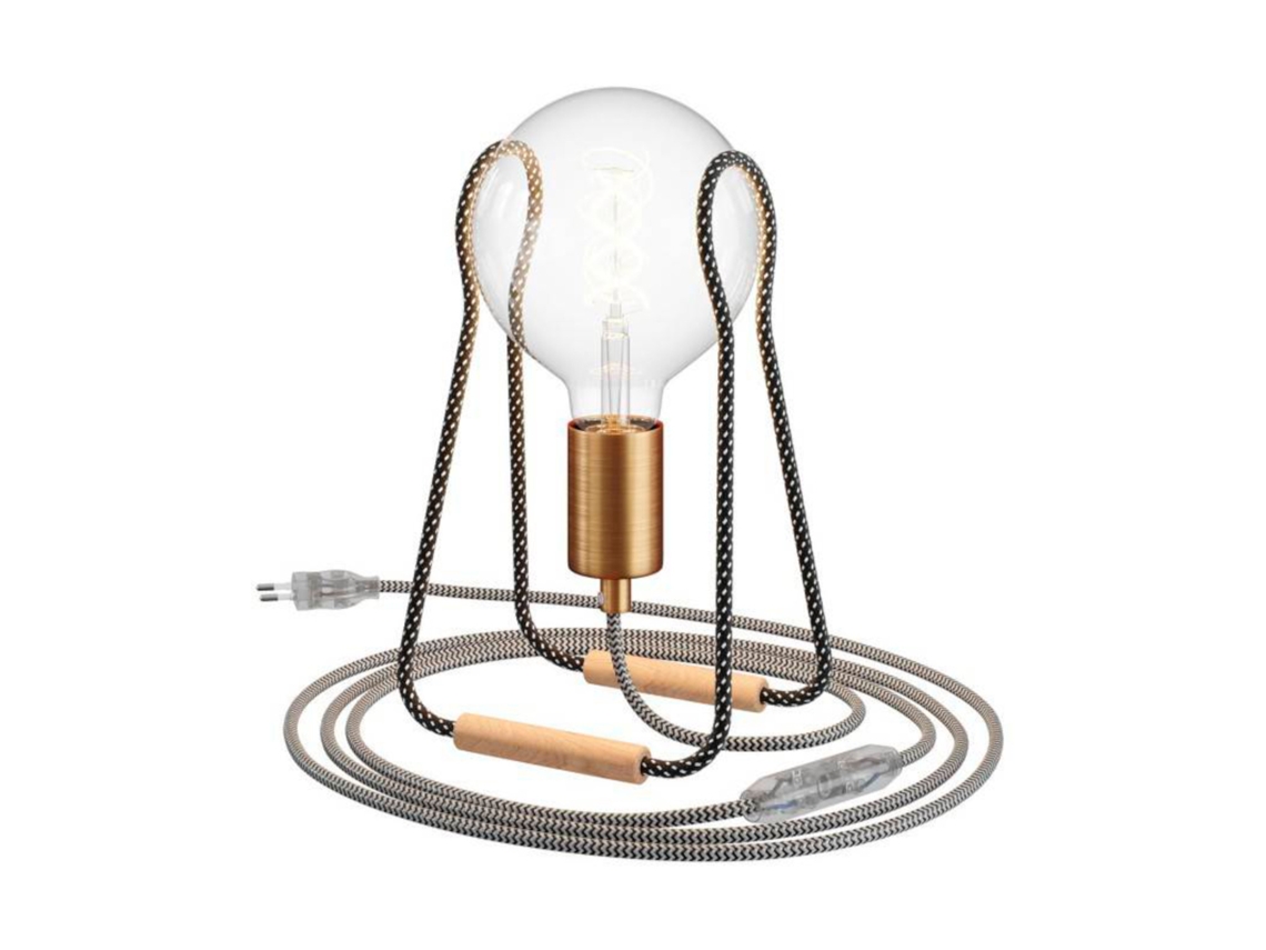 Candeeiro de Mesa Creative-Cables Modelo Ktch0 Taché Cinza LEDKIA