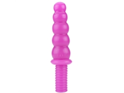 Brinquedo Anal Unissex Grande Com Cabo Pérola Plug Massajador Próstata Roxo