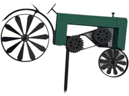 Trator Agrícola Com Rodas Giratórias, Acabamento Vintage, Turbina Eólica E Carrinho Para Jardim, Com Gokoco
