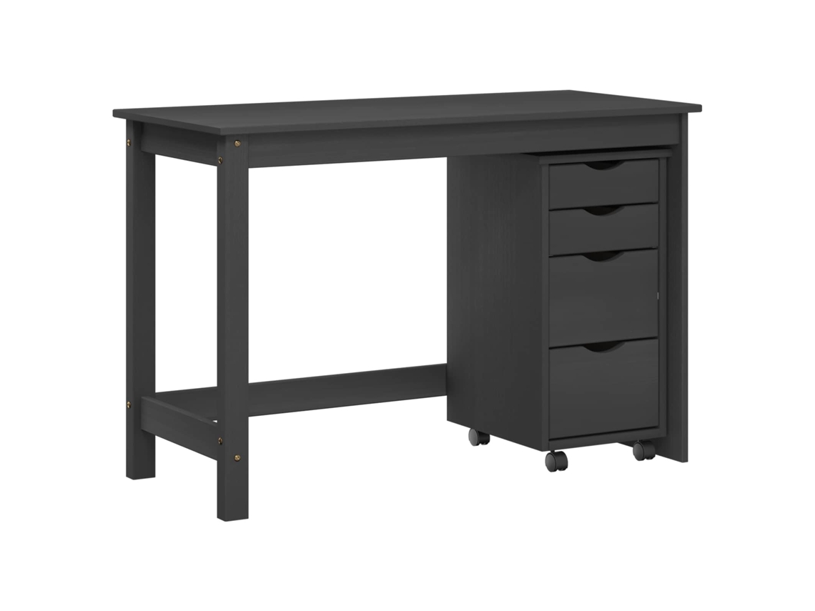 Conjunto 2 Conjunto De Móveis Moderno Vidaxl Cinzento Madeira De Pinho Maciça (112 X 50 X 75 Cm)