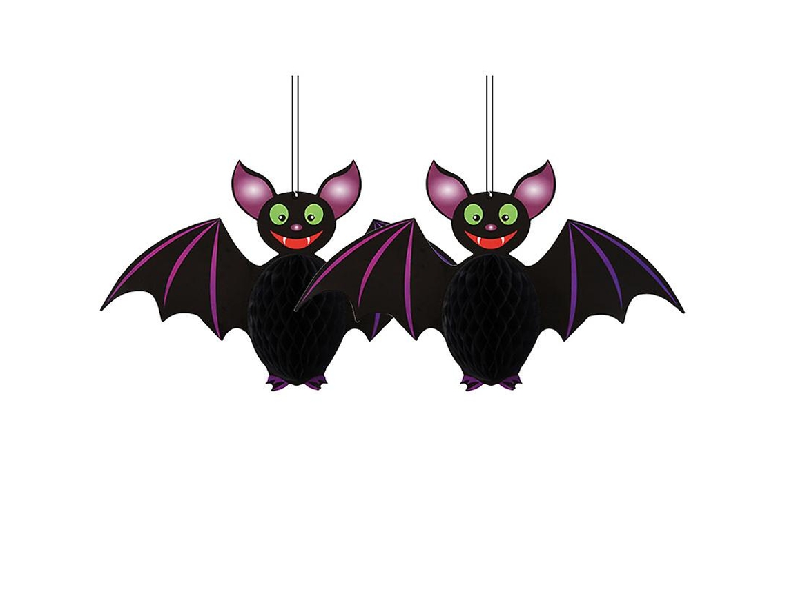 2 Peças de Morcego de Papel de Halloween para Decorações de Halloween ALLINLESS