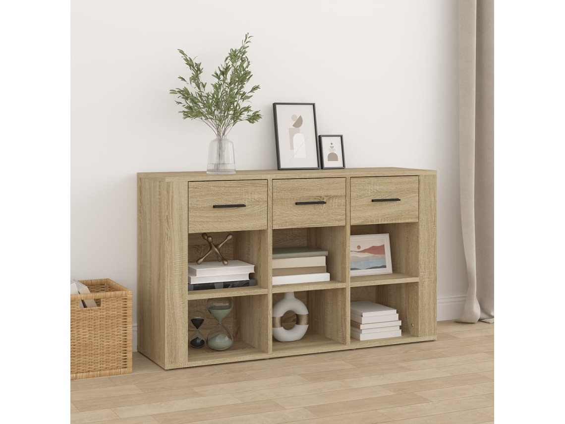 Vidaxl Aparador 100x30x59,5 Cm Derivados De Madeira Carvalho Sonoma
