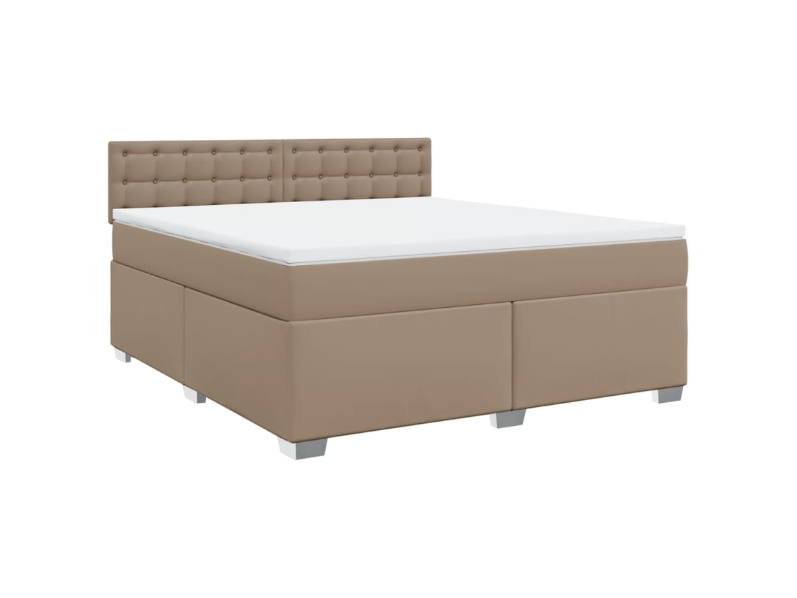 Box Spring Bed, Box Spring Beds Vidaxl Marrom Couro Artificial (180 X 200 Cm)