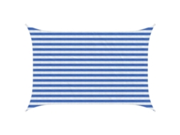 Vidaxl Vela De Sombra 2 X 3,5 M Hdpe Retangular Azul E Branco