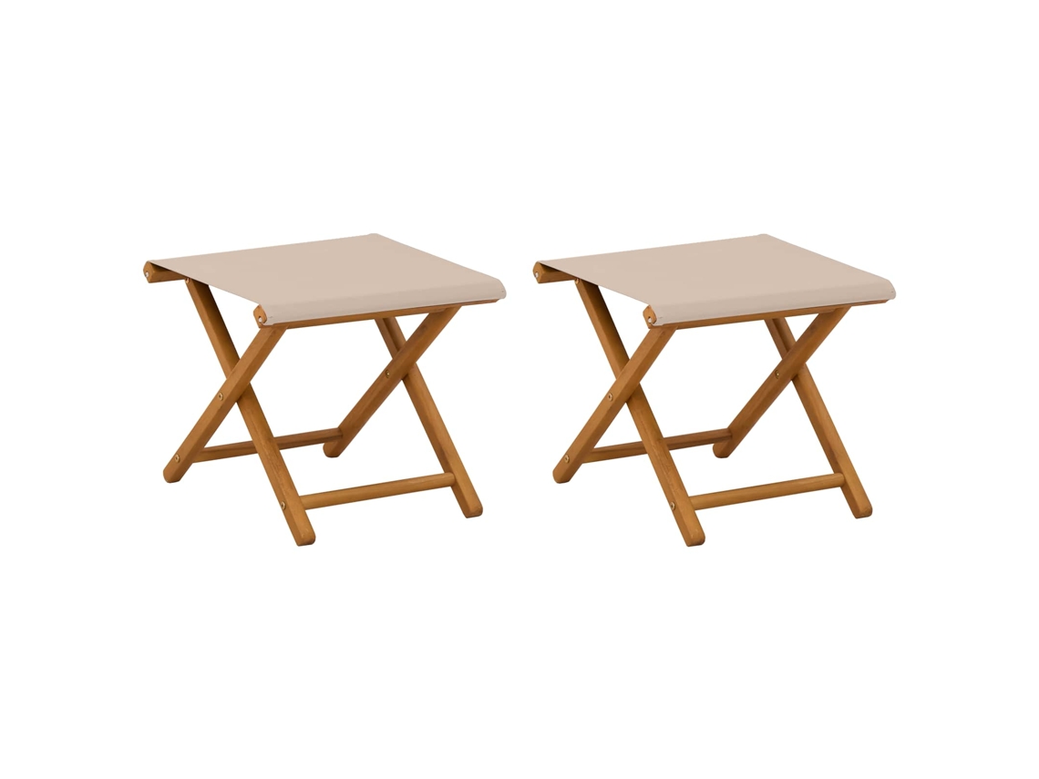 Maison Exclusive - Cadeira De Deck 2 Pcs Madeira Sólida De Eucalipto Bege