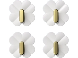 Puxadores De Gaveta, Conjunto De 4 Peças, Para Armário, Gaveta, Puxador De Porta Que Não Precisa Furo Branco