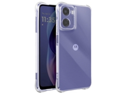 Capa Antichoque Cantos Reforçados Para Motorola Motorola Moto E15 Avizar Silicone Transparente