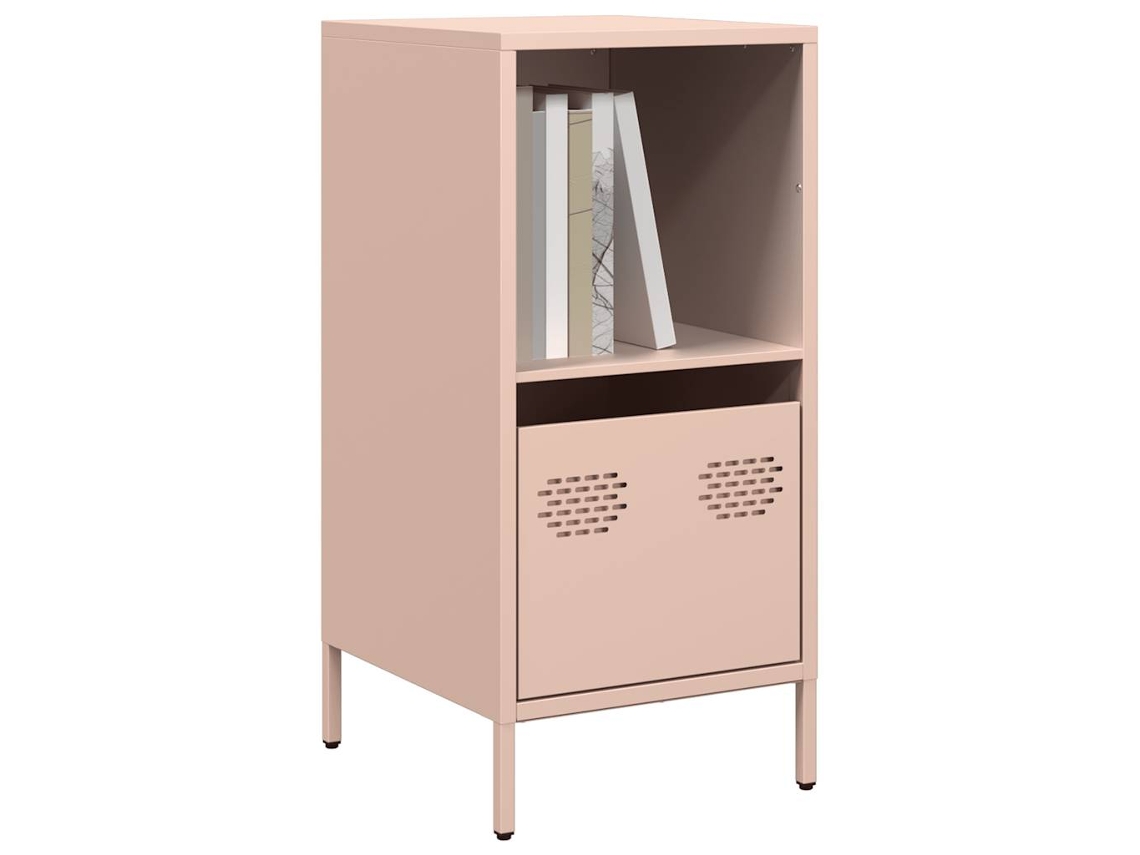 Vidaxl Aparador 35x39x73,5 Cm Aço Laminado A Frio Rosa