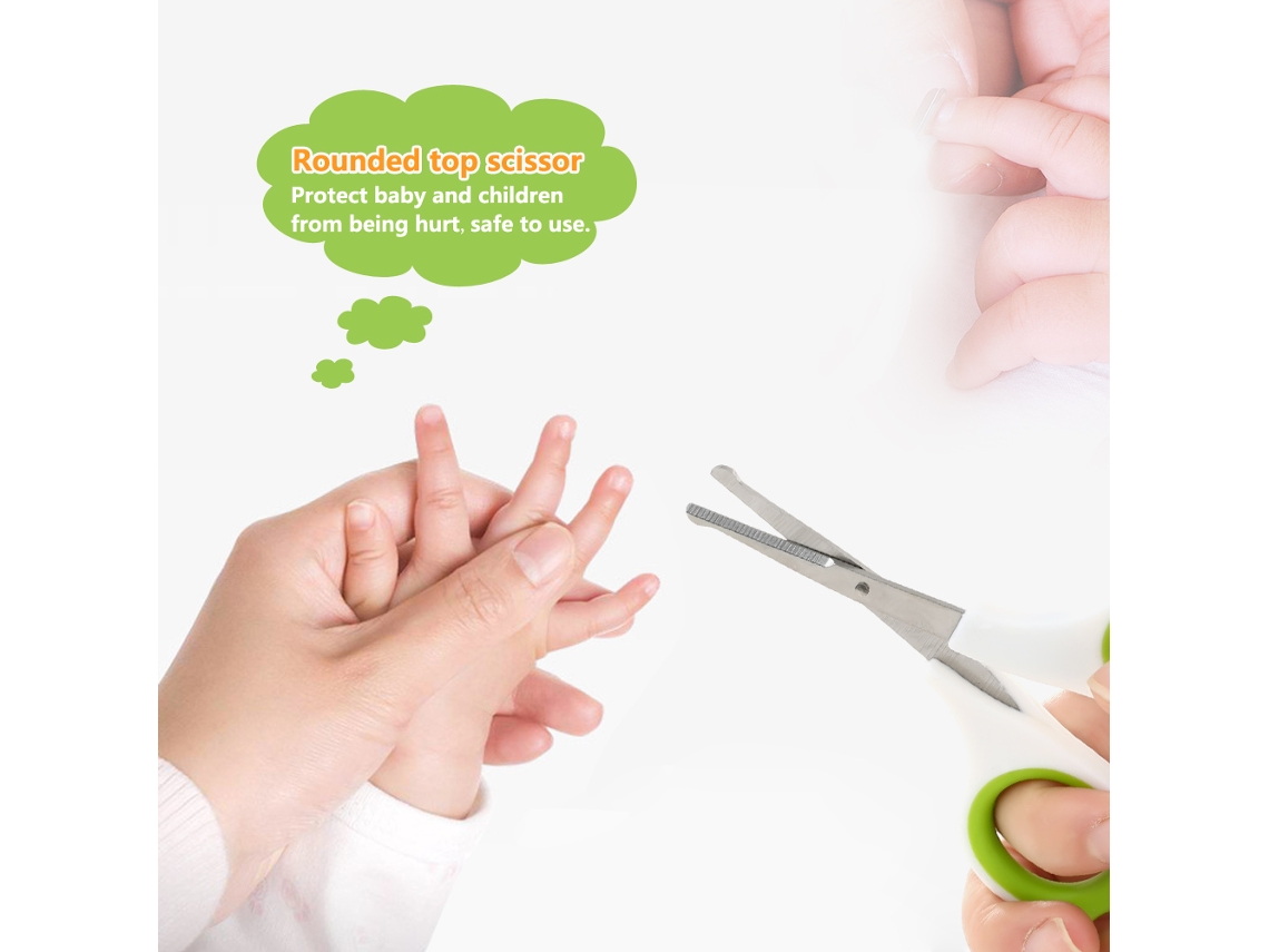 Conjunto LAXISCREED: Cortador Unhas Bebê Inox Verde