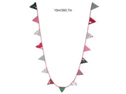 Bandeira de tecido colorida com faixa triangular para o aniversário da BRILVIBERA (Pacote de Flores 10)