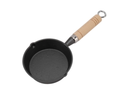 Frigideira Redonda Para Omelete, Metal Com Alça De Madeira, Aquecedor Manteiga Cozinhar Em Casa