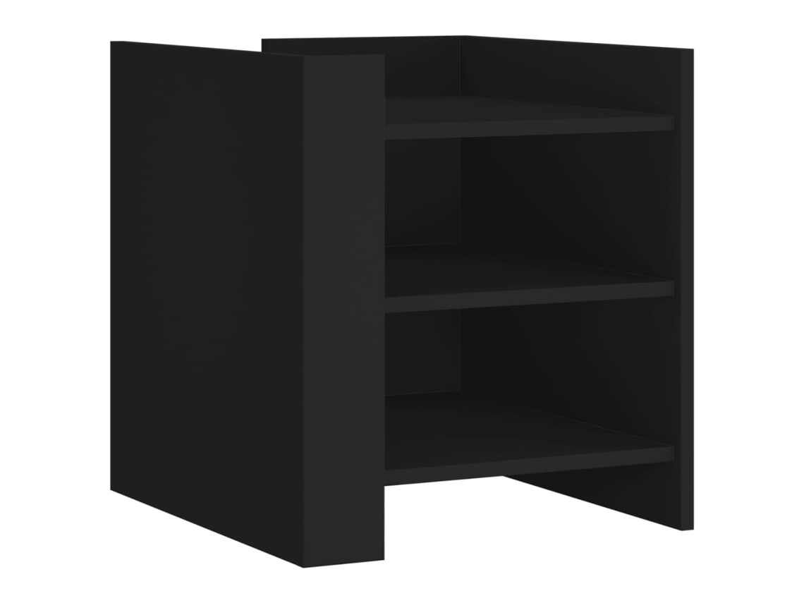 Bedside Cabinet, Bedside Cabinets Vidaxl Preto Madeira Processada (n/a)