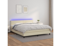 Box Spring Bed, Box Spring Beds Vidaxl Creme Couro Artificial (160 X 200 Cm)