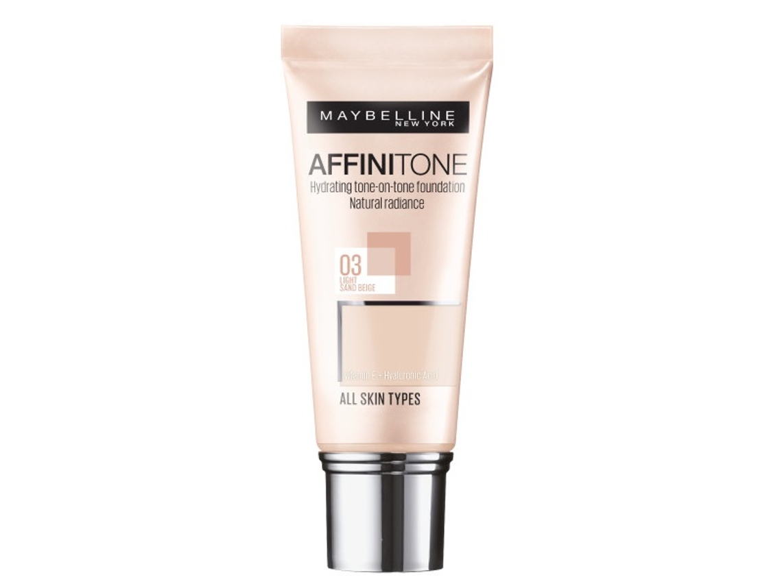 Base Líquida Hidratante Affinitone 03 Bege Areia Claro 30ml Maybelline