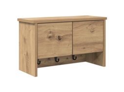 Parede Artesanal Carvalho Cabideiro 50x20x30 cm MAISON EXCLUSIVE