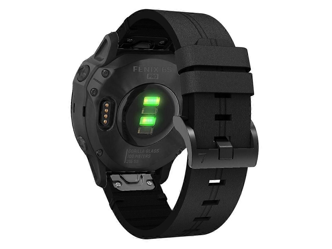Pulseira De Relógio Em Couro Bovino Genuíno Compatível Com Garmin Fenix ​​​​6s, Pulseira De Reposição De Liberação Rápida. Olysi Shop