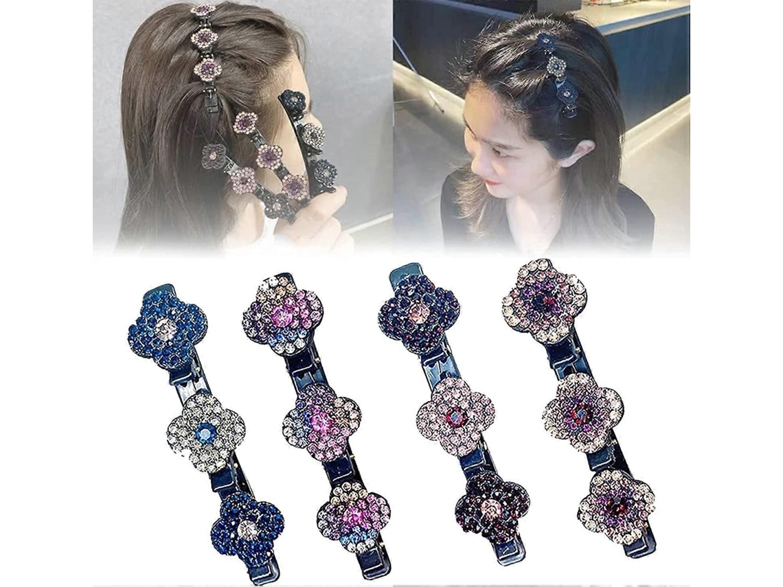 4 Peças De Clipes De Cabelo Com Brilho