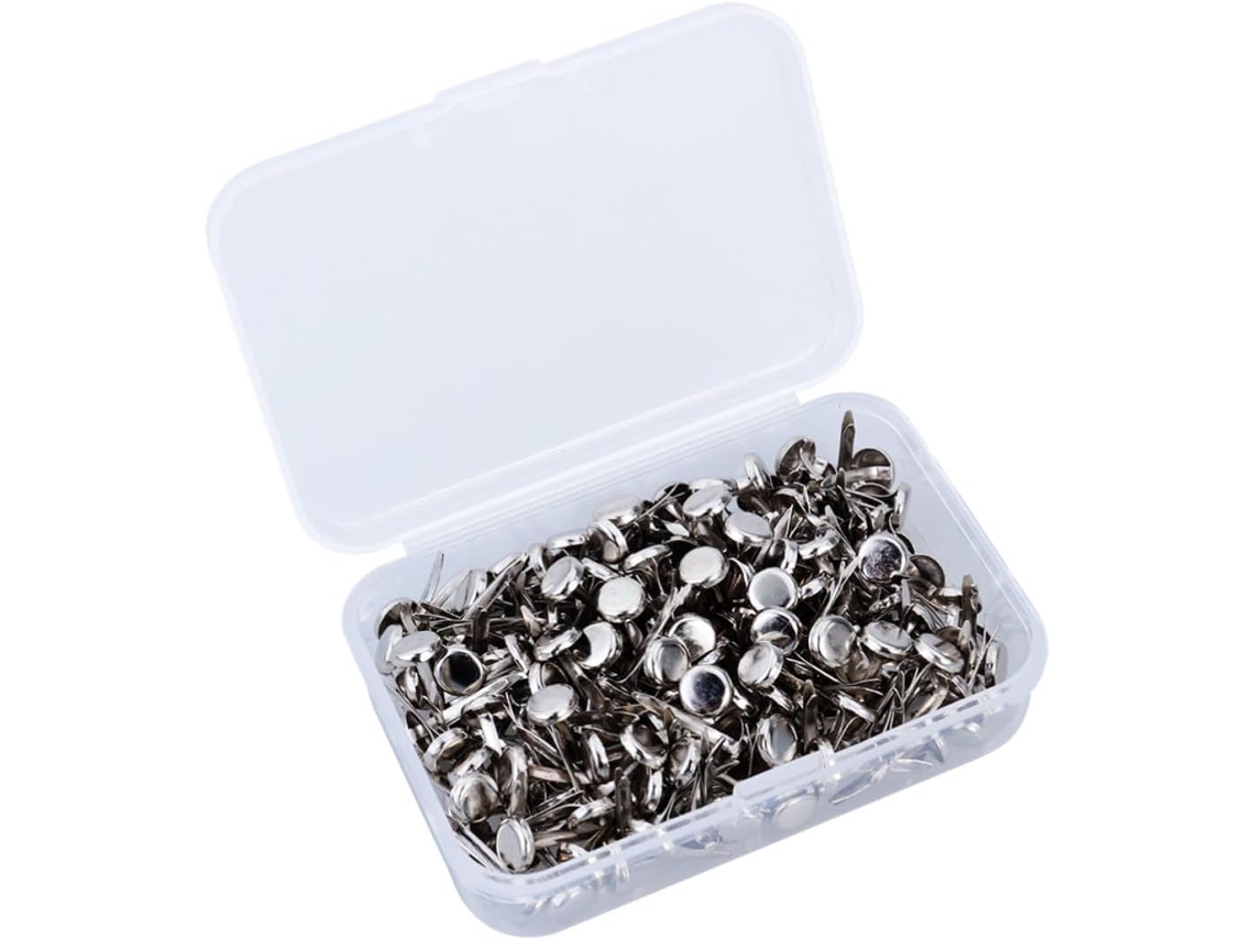 Conjunto com 200 Tachinhas Redondas de Ferro Galvanizado e Caixa Organizadora. Impermeáveis CHABERLU