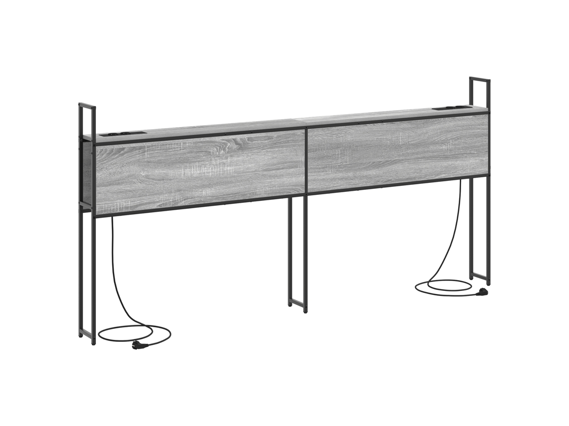 Conjunto 1 Cabeceira De Armazenamento Vidaxl Cinzento Derivados De Madeira (98 Cm)