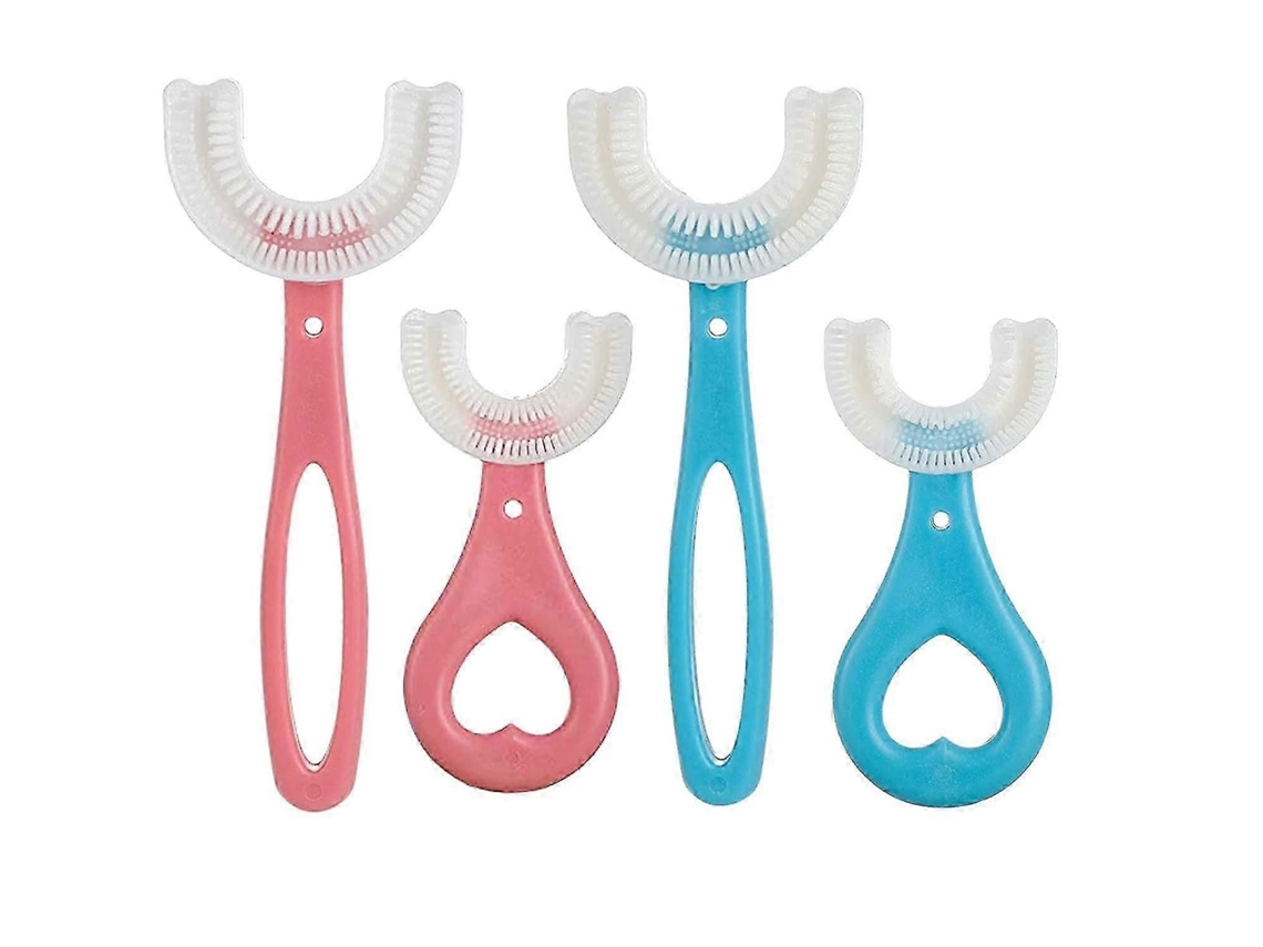 Conjunto de 6 Escovas Dentes Infantis em Formato U, Treinamento para Crianças 2 a 12 Anos. GOKOCO