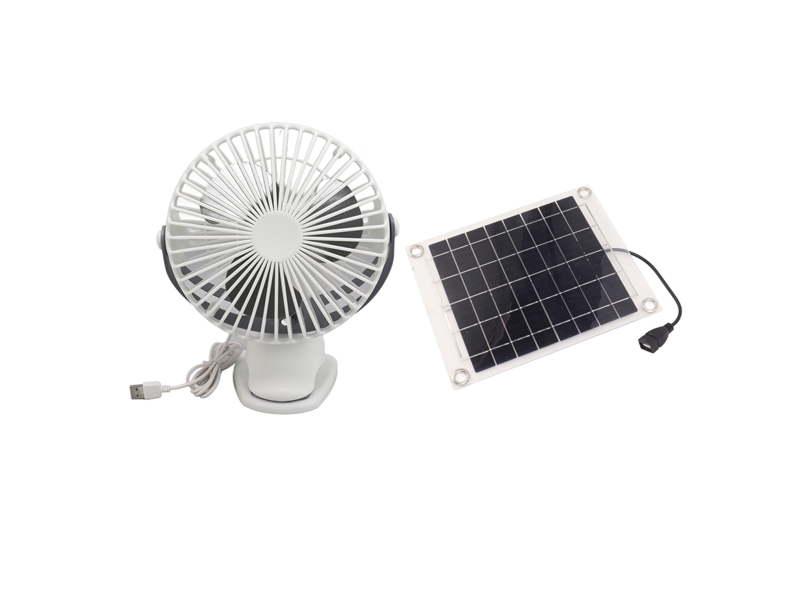 Ventilador Solar 5v 10w Painel Monocristalino Casa Animal
