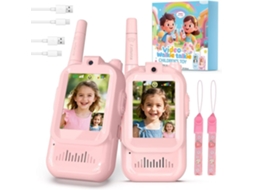 Conjunto De 2 Walkie-talkies Infantis Com Vídeo - Brinquedo Recarregável Para Brincar Ao Ar Livre-aquaforge