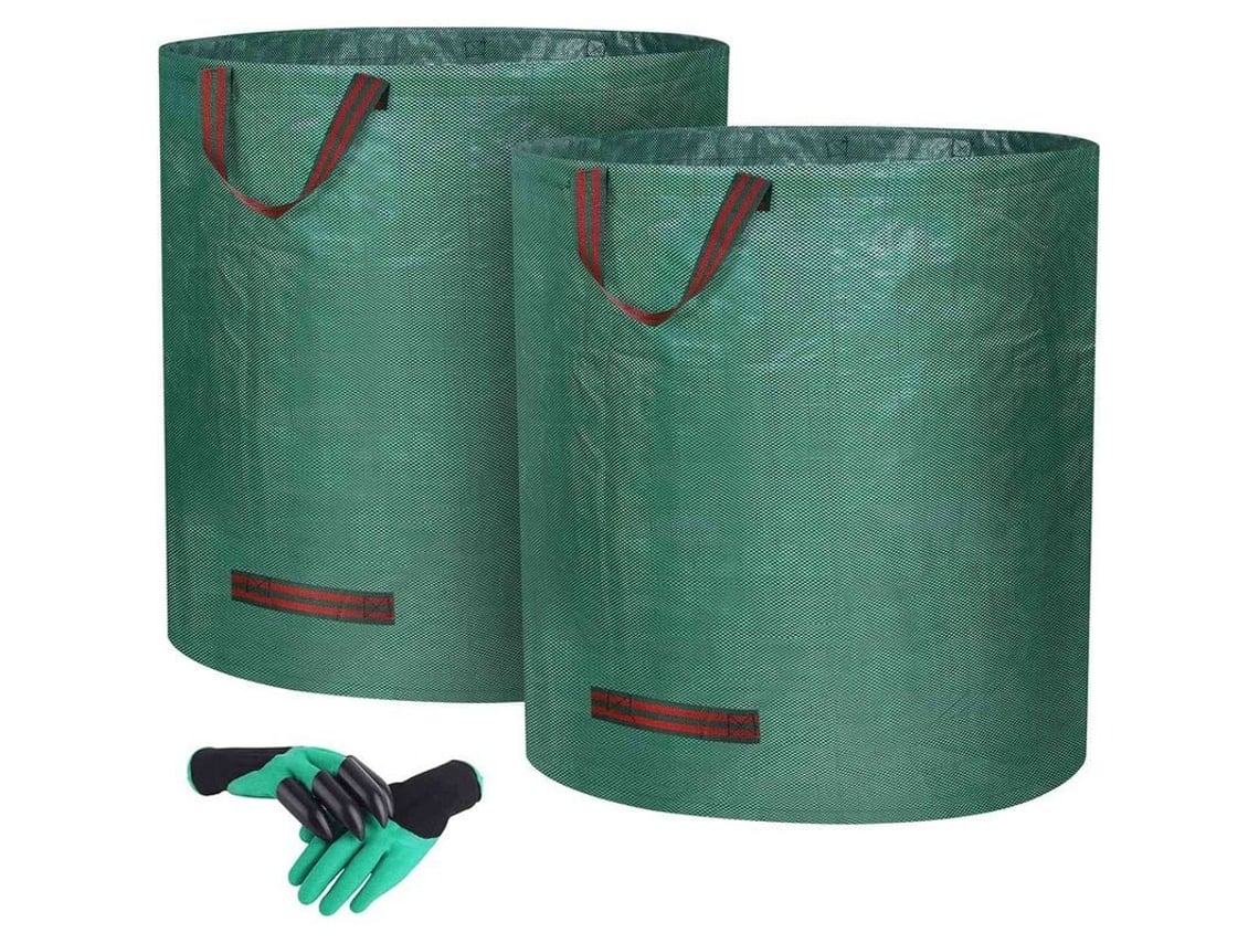 Bolsas De Jardim 272l, Bolsas De Lixo Resistentes À Água E Rasgo Com Luvas De Jardinagem