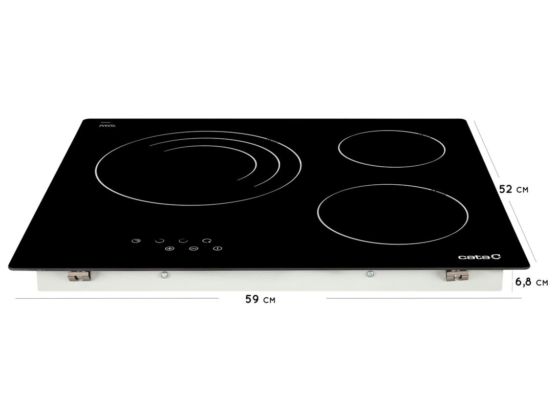 Placa de Vitrocerâmica CATA TT 603 (Elétrica - 59 cm - Preto)