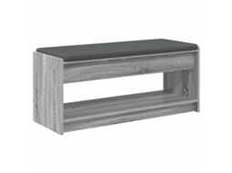 Banco de entrada com almofada Cinza Sonoma 103x38x45 cm MAISON EXCLUSIVE