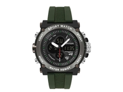 Relógio Eletrônico Esportivo Masculino Sanda 3107 Com Visor Digital Duplo E Iluminação.