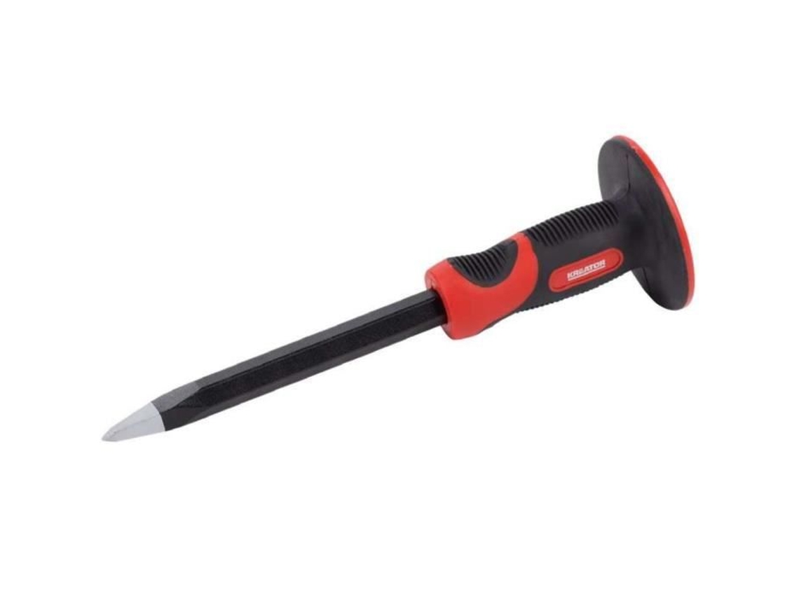 Cinzel reto com ponta 300 mm - KREATOR - aço - cabos ergonômicos