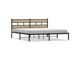 Bed Frame, Bed Frames Vidaxl Marrom Ferro (183 X 213 Cm)