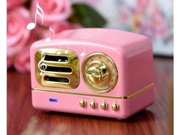 Rádio portátil de boa qualidade retrô com Bluetooth Gils Gift Retro